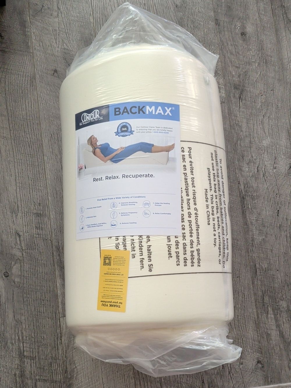 BackMax Lumbar Support Pillow by Contour 20 Inch